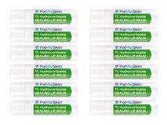 FixMySkin 1% Hydrocortisone Healing Lip Balm – Unflavored – Pack of 12
