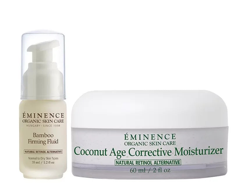 Eminence Organics Bamboo Firming Fluid & Coconut Age Corrective Moisturizer Duo