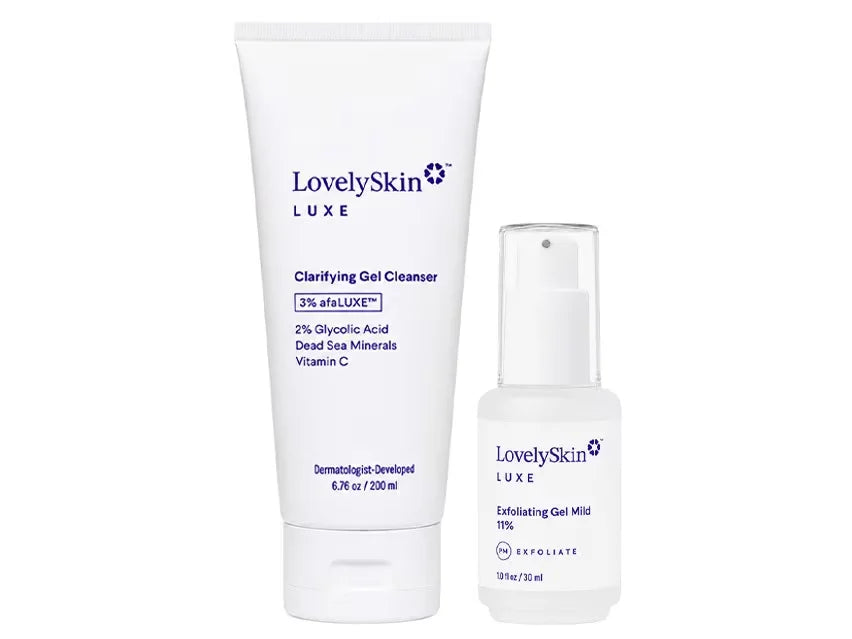 LovelySkin LUXE Clarifying Gel Cleanser & Exfoliating Gel Mild 11%