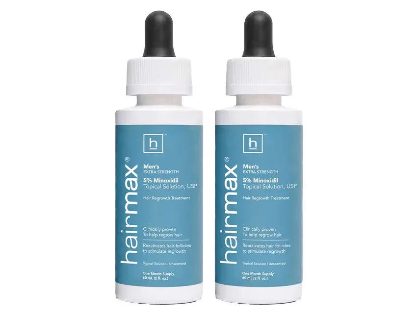 HairMax Men's Extra Strength 5% Minoxidil Topical Solution - 2 Pack